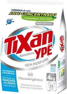Ypê Lava Roupas em Pó Tixan Sensitive Sachê 4Kg