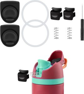 lasuroa 7 peças de reposição de garrafa de água para Owala, tampa de anel de vedação de garrafa de água, botão de substituição, acessórios de garrafa de água compatíveis com Owala FreeSip
